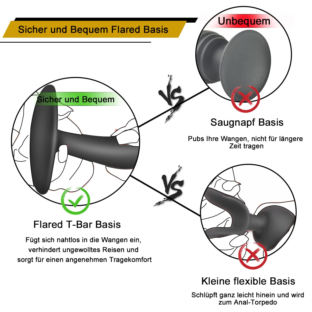 Enlove Silikon Analplug Set Klein Medium Groß Mit Tragen außen Fetisch  Masturbation Anal Butt Plug Analplugs ButtPlug BDSM Bondage SM Sexspielzeug  für Männer Frauen Paare Anfänger Profi-nutzer 3 Stück : Amazon.de: Drogerie
