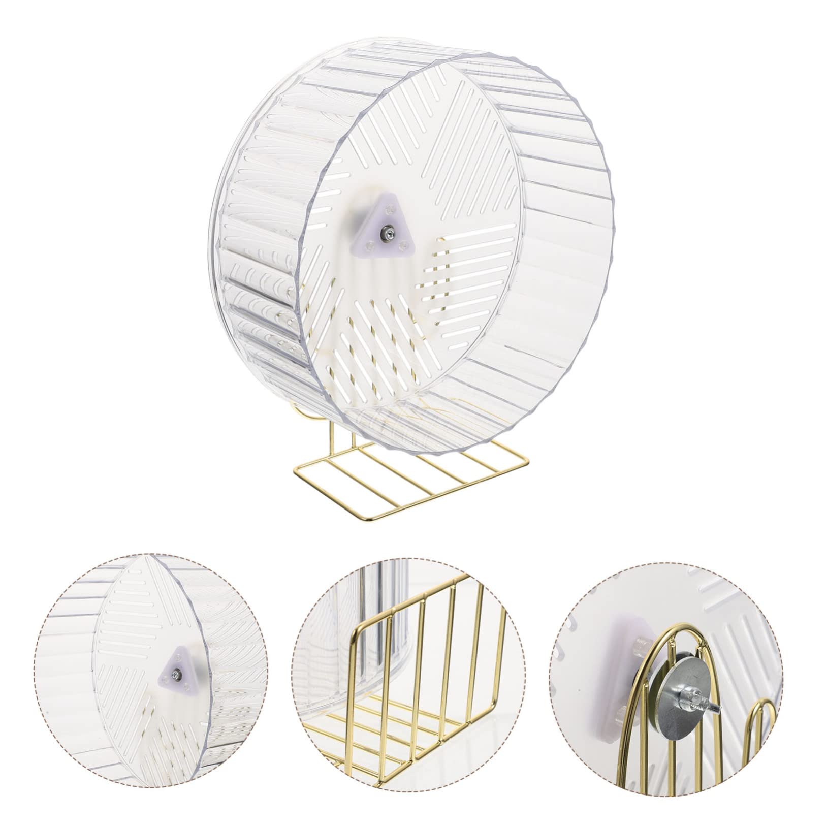 Rueda de Hámster Estable Soporte, Juguete de Ejercicio | Plástico y Aleación, Diseño Compacto para Jaula, Uso en Deporte de Mascota Pequeña