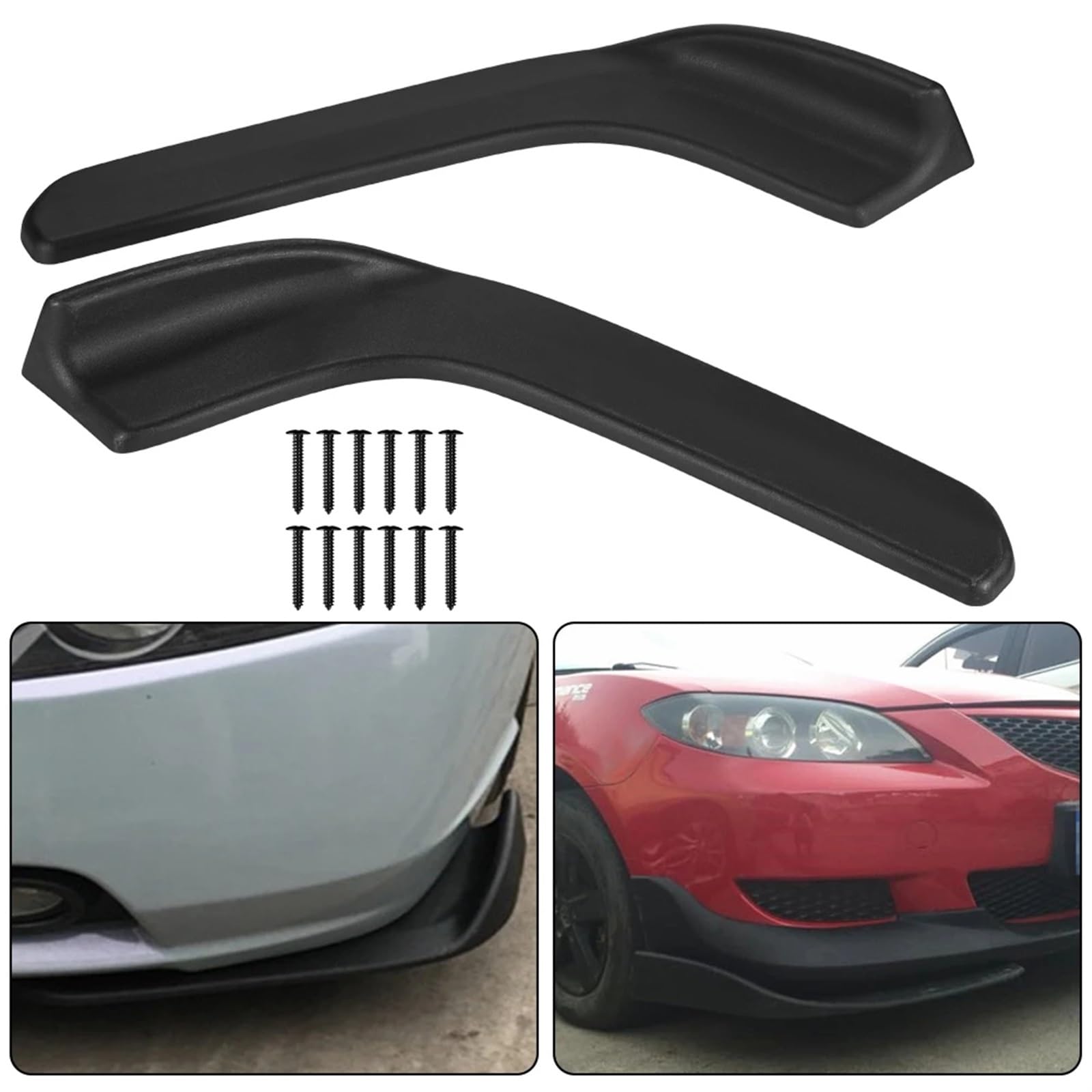 Auto Seitenschweller Auto Front Rock Stoßstange Ecke Lip Deflektor Spoiler Splitter Universal Diffusor Anti-Scratch Surround Schutz Anti-kollision Car Body Side Rock