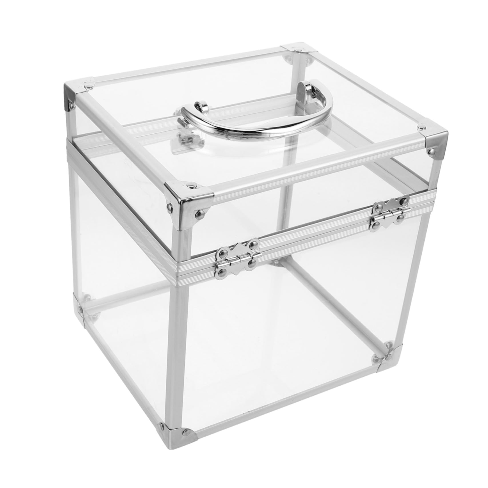 Cabilock Scatola Porta Dischi Contenitore Organizer in Acrilico in Vinile con Maniglia Grande Capacità per Album e Copertine per Studio e Camera