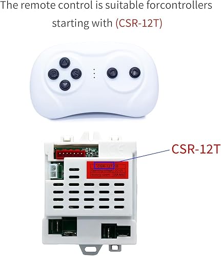 Miniatura 6 de CST-1A - Camión de paseo para niños de 12 V, control remoto, 2.4 GHz, Bluetooth, control remoto para montar en juguetes, piezas de repuesto