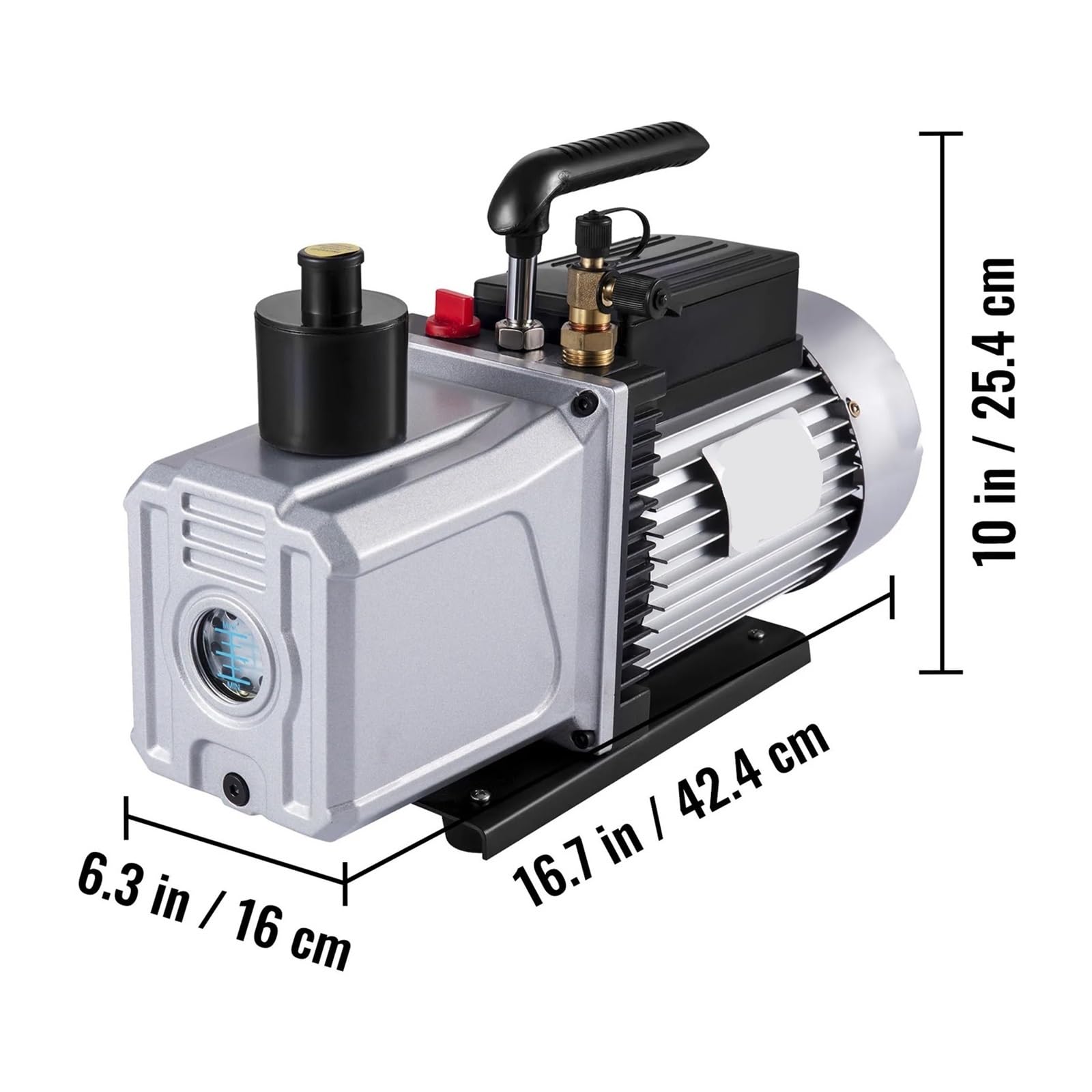 Vakuumpumpe, einstufige Klimaanlagen-Vakuumpumpe | 12CFM 1 HP 110V 5PA Ultimativ for den Vakuumevakuierungseinsatz