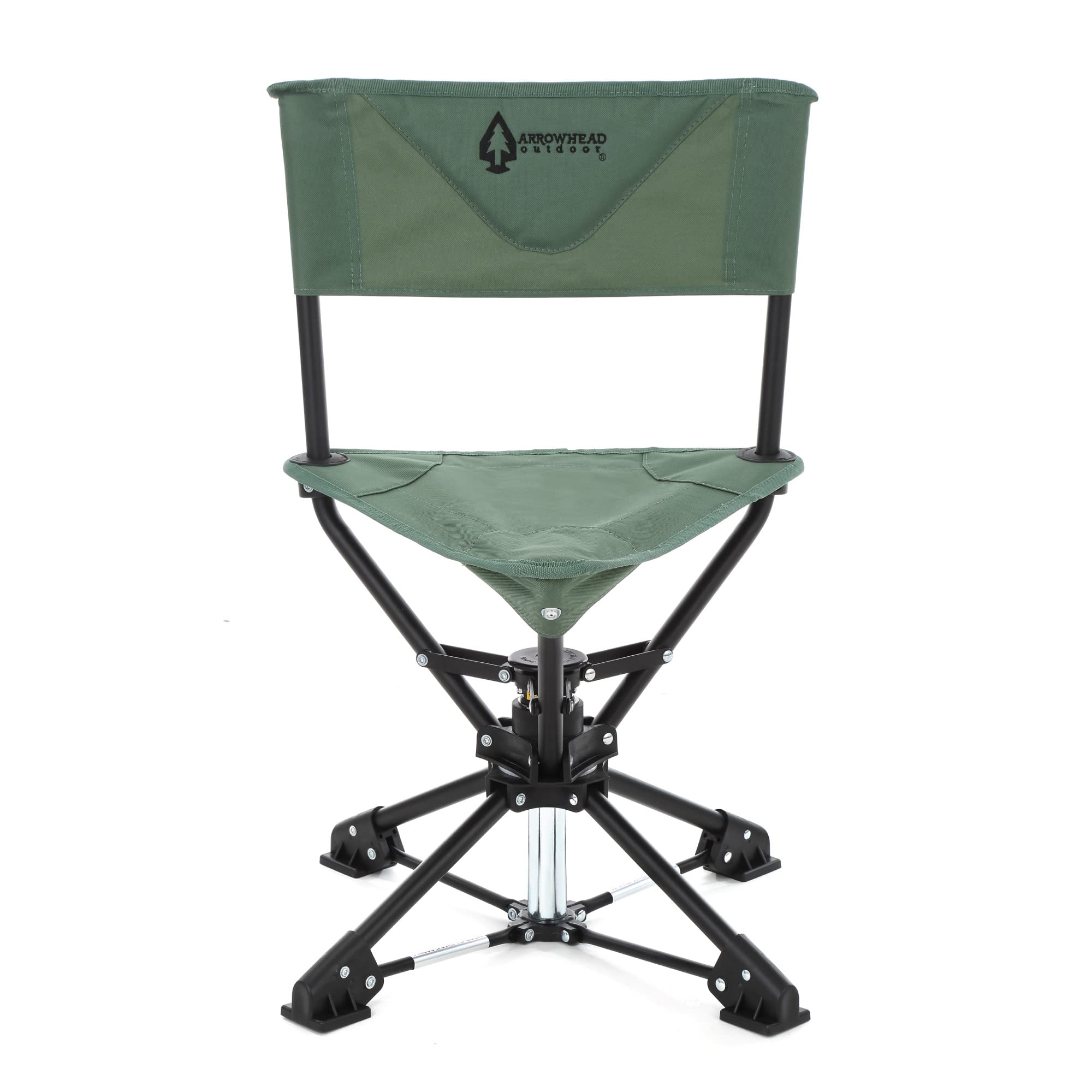 ARROWHEAD OUTDOOR 360° Degree Swivel Hunting Chair Stool Seat, Perfect for Blinds, No Sink Feet