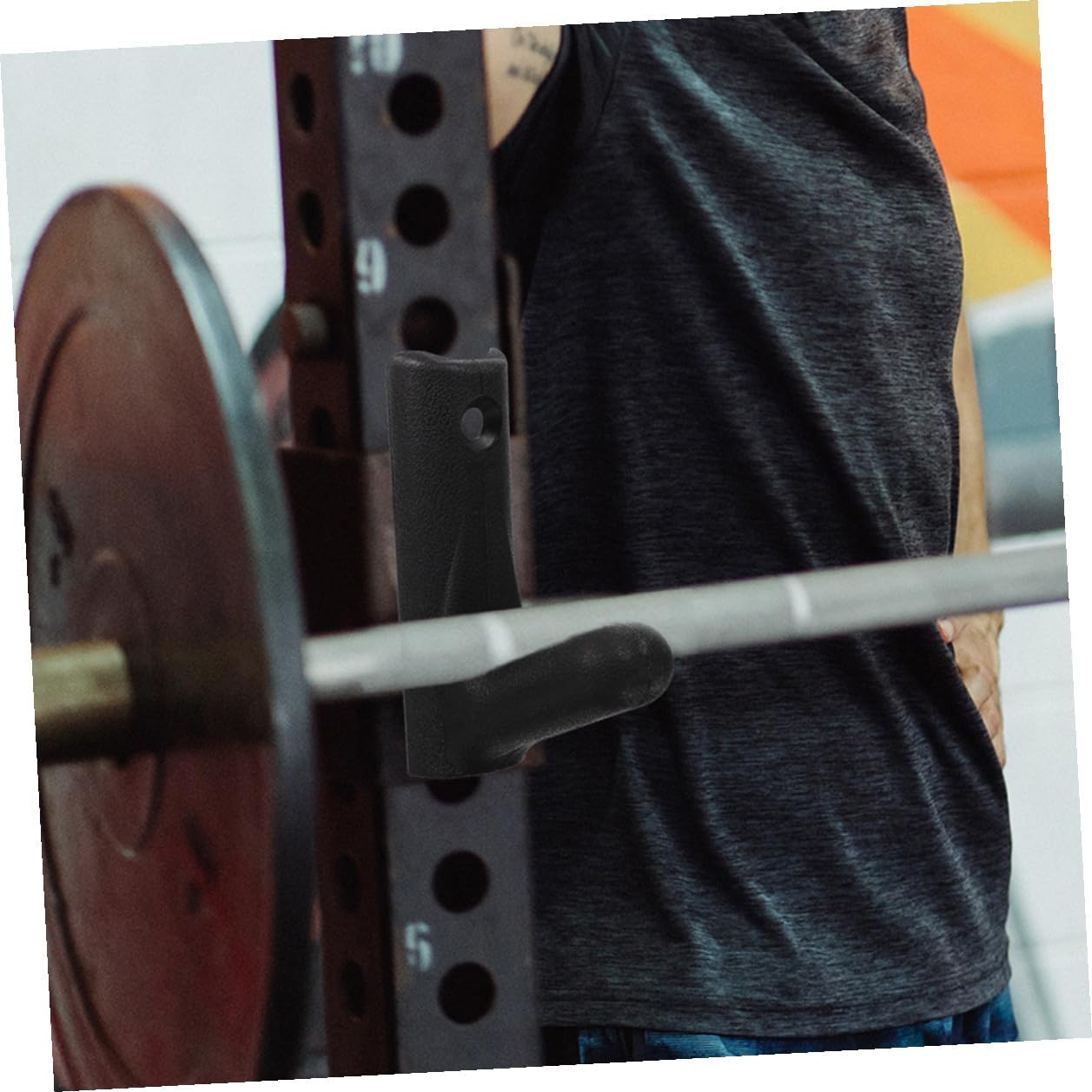 6pcs Wall Mounted Barbell Hanger and Dumbbell Storage Rack Heavy Duty Weight Plate Holder for Home Gym Organization and Strength Training Equipment