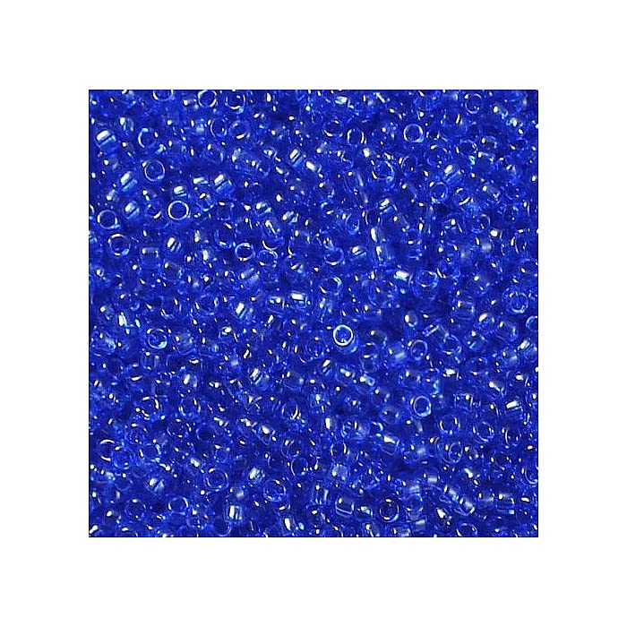 10 g TOHO Round Seed Beads Rocailles, Size 8/0, Transparent Cobalt (# 8), Japan, Glass — image 1