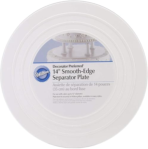 Wilton Placa separadora de borde liso para pasteles, 14 pulgadas