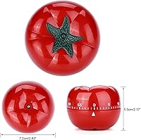 Vista 2 de Temporizador manual, temporizador de cuenta regresiva, no necesita baterías, temporizador de cocción pequeño y compacto con forma de tomate de 60