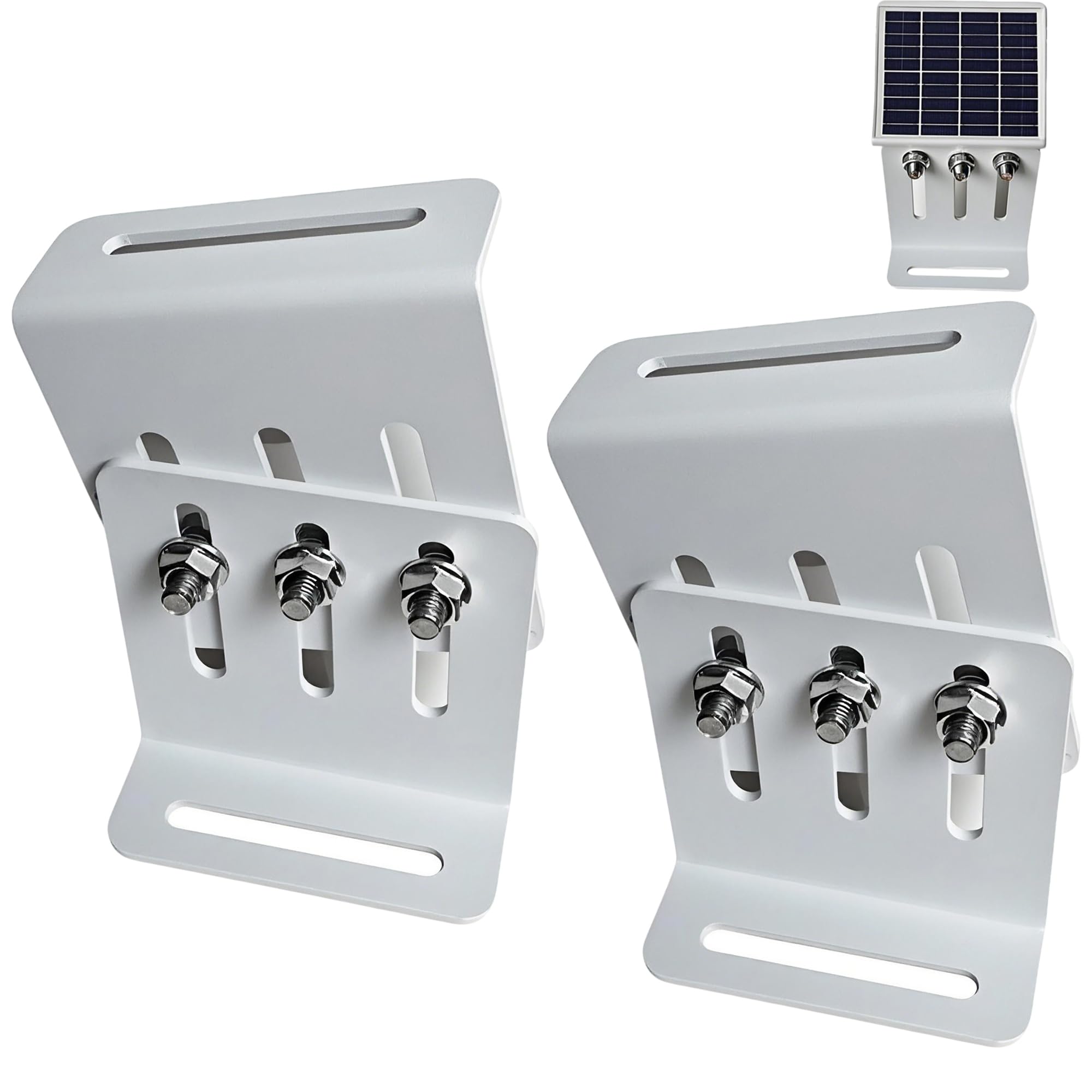 BIAXJUNY Adjustable Solar Panel Tilt Mount Bracket, Heavy Duty Solar Panel Mounting Kit for RVs, Trailers, Boats, Yachts, Roof, Wall and Off-Grid