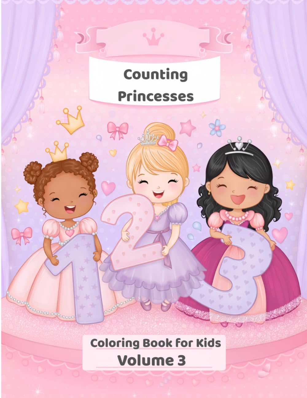 Counting Princesses: Coloring Book for Kids (Volume 3)