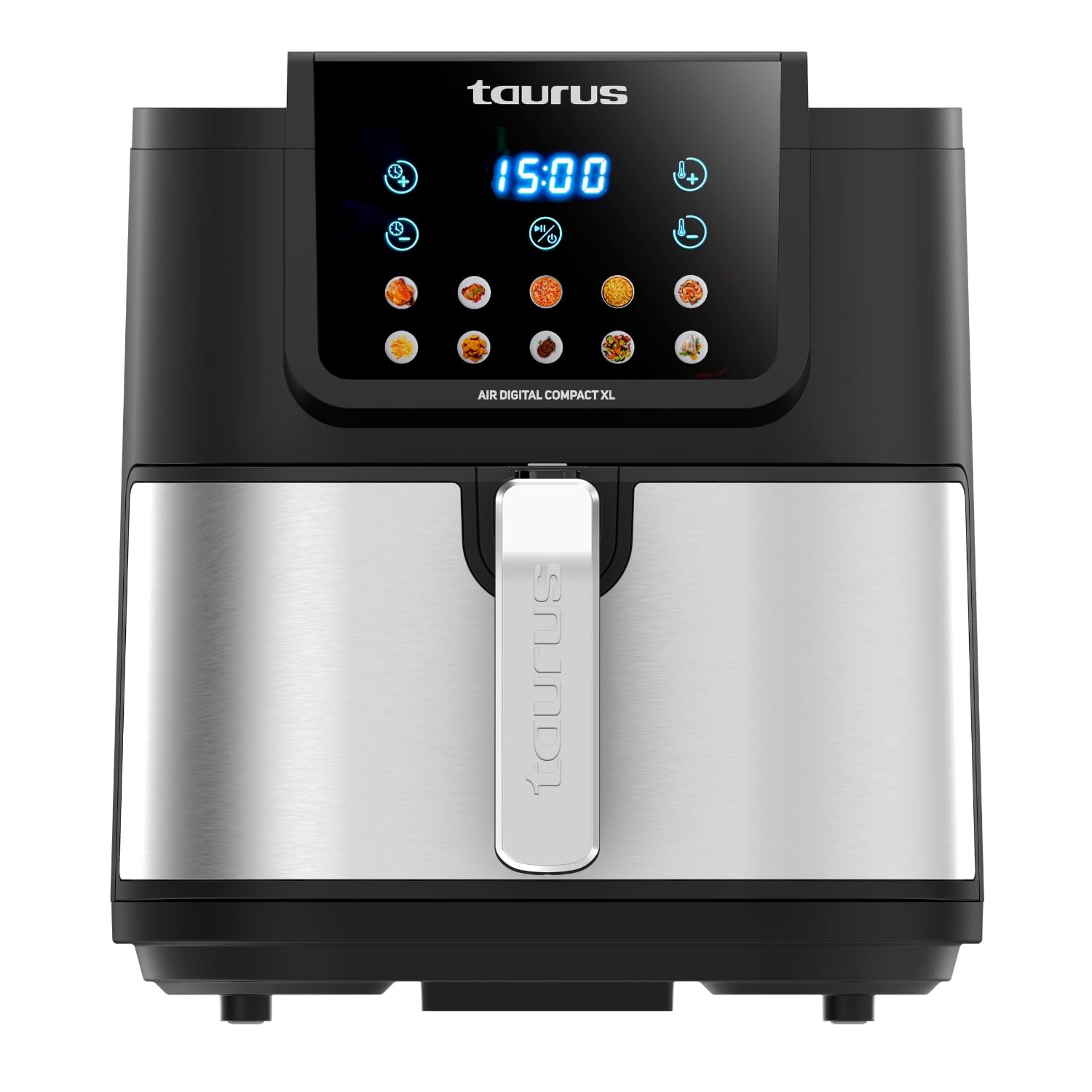 Taurus – Freidora aire Air Fry Digital Compact XL | 1700W | 8L | 8 Programas | Pantalla táctil | Avisador Acústico | Cocción Uniforme | Libre BPA y PFOA | Asa toque frío | Recetario online