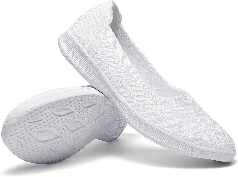 konhill Women's Ballet Flats Loafers Elegant Casual Flat Shoes Comfortable Soft Knitted Fabric Lightweight Slip On Walking Shoes - Image 8