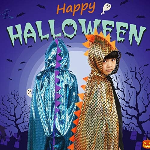 Miniatura 6 de Capa de dinosaurio para niños y niñas, capa con capucha de dragón, disfraz de Halloween, Navidad, disfraces de cosplay