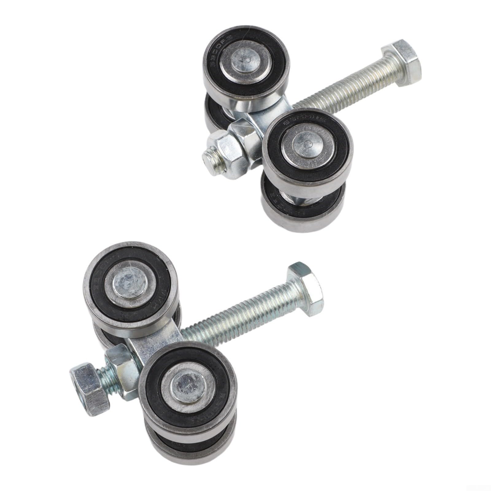 Lot de 2 chariots robustes à 4 roues pour canal de jambe de force de 1-5/8", roues de levage en acier au carbone laminées à chaud avec boulons et écrous M10, capacité de 400 kg