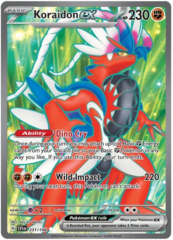 Koraidon ex 231/198 Ultra Rare Double Pokemon Card | Scarlet & Violet Base Set | Legendary Pokémon