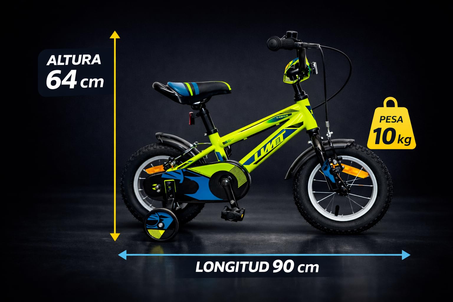 ️ Bicicleta de niño 12 y 14 Pulgadas | Bicicleta Infantil para niños 3-5 años + Frenos V-Break + Ruedas estabilizadoras | Bicicleta cómoda y Segura Ideal para niños