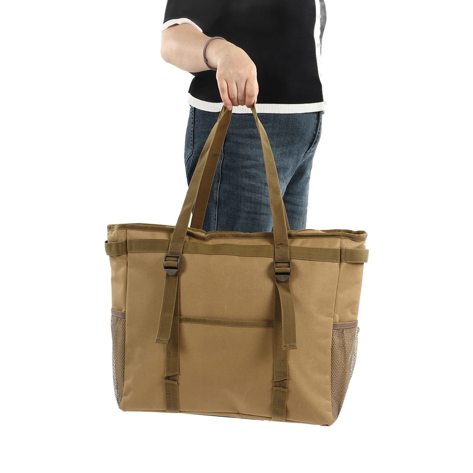 Borsa termica da picnic Borsa termica per alimenti multitasche di grande capacità per pesca in campeggio Cachi