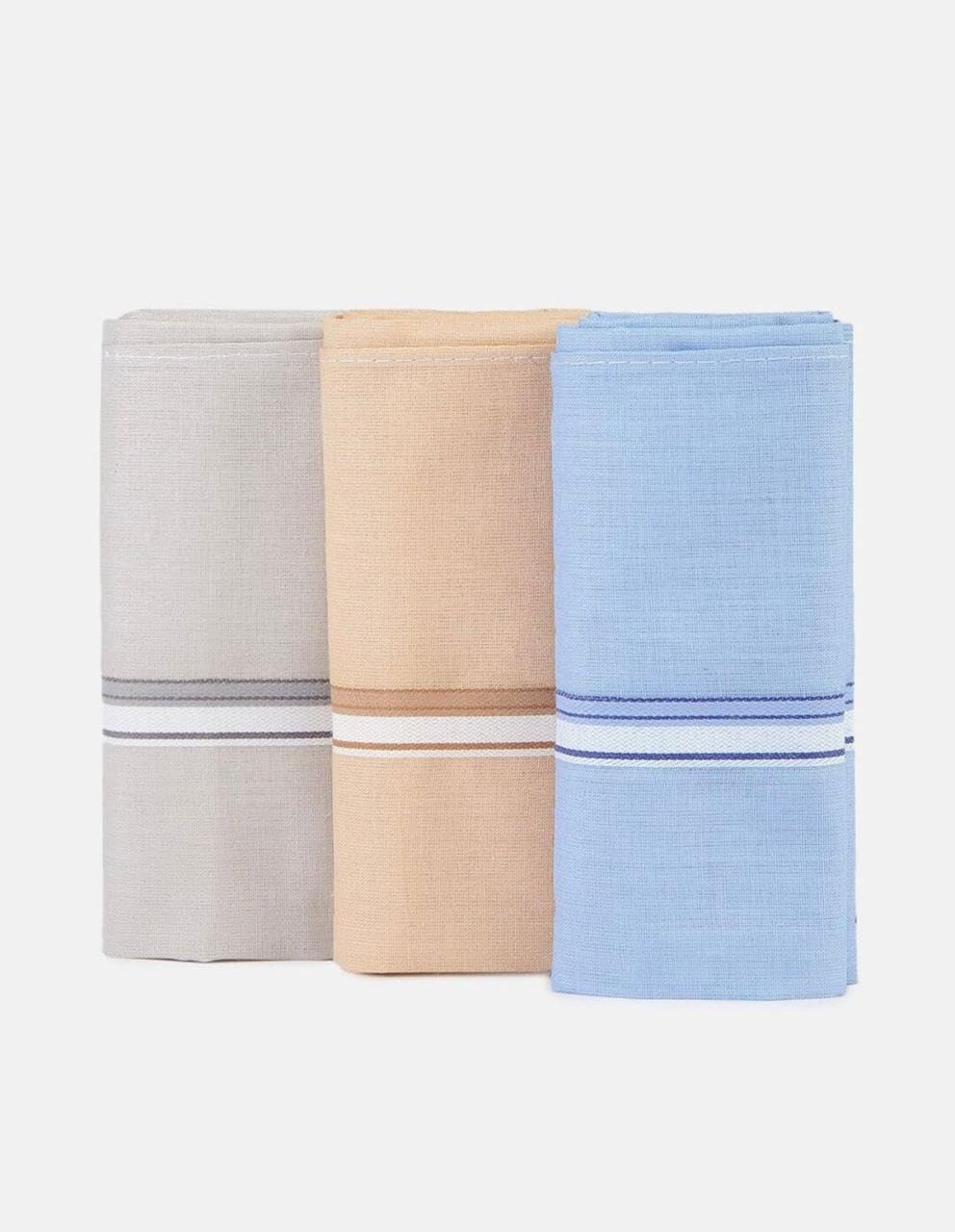 winnie the pooh Winnie Men's Luxury 100% Pure Cotton Handkerchief With Light Color Striped/Size 48 CM X 48 CM (Pack of 3)-picture-18