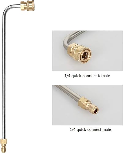 Miniatura 9 de Sooprinse Varita de lavado a presión, lanza de conexión rápida de acero inoxidable, varilla de pulverización de repuesto, 16 pulgadas, 5000 PSI