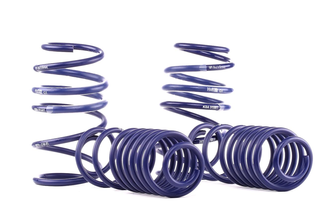 H&R Lowering springs compatible with Volkswagen Polo VI/GTI & Seat Ibiza 6F 2017- Incl.l Facelift FA30-35/RA30-35mm (FA-Load from 901kg) & Skoda Fabia 2021- FA45/RA40mm (VA-Load from 871kg)