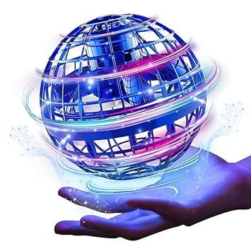 Drumstone UFO Ball,New Upgraded Flying Ball Toy,RGB Lights and 360°Rotating Magic Controller_M1
