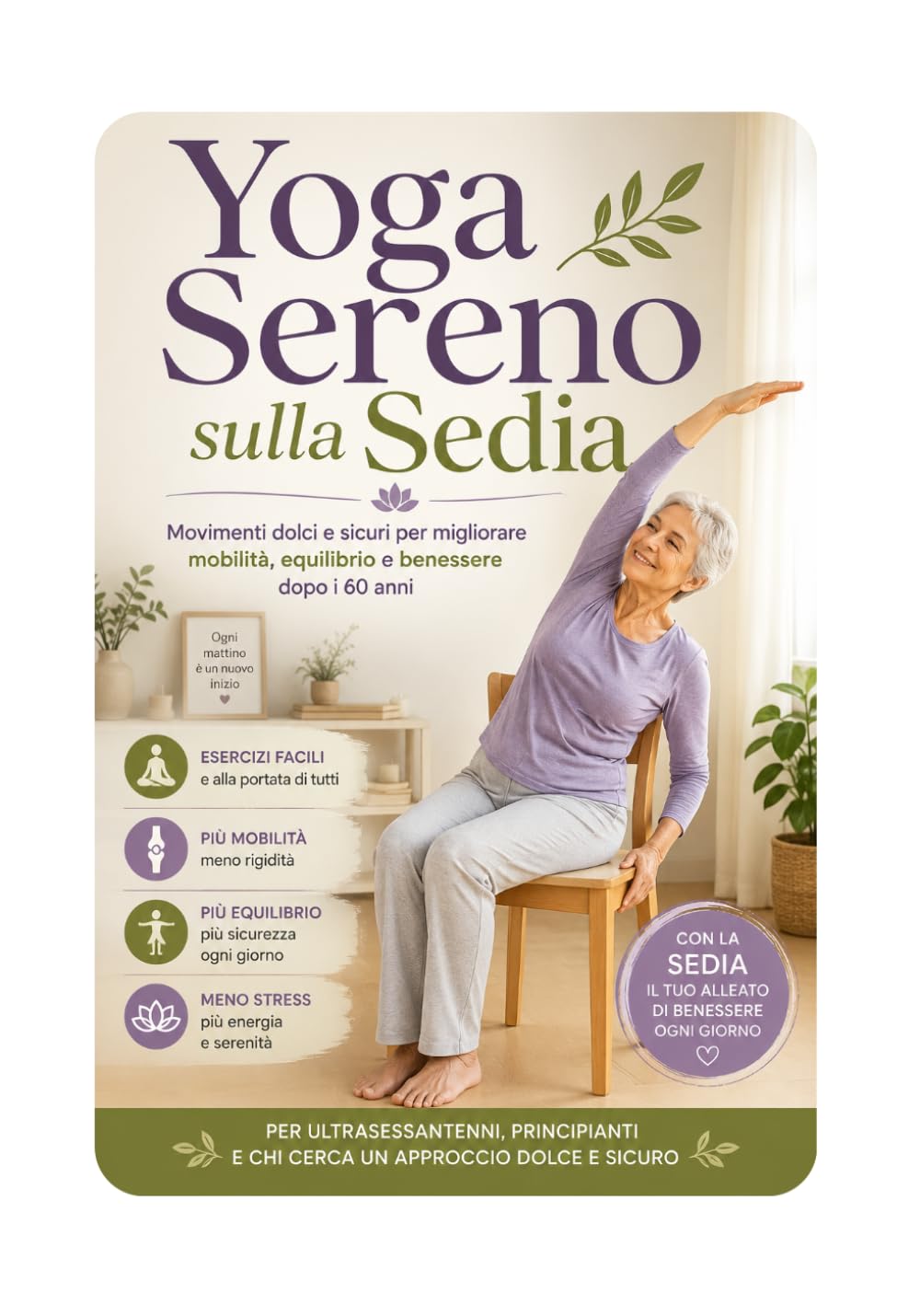 Yoga Sereno sulla Sedia: Movimenti dolci e sicuri per migliorare mobilità, equilibrio e benessere dopo i 60 anni