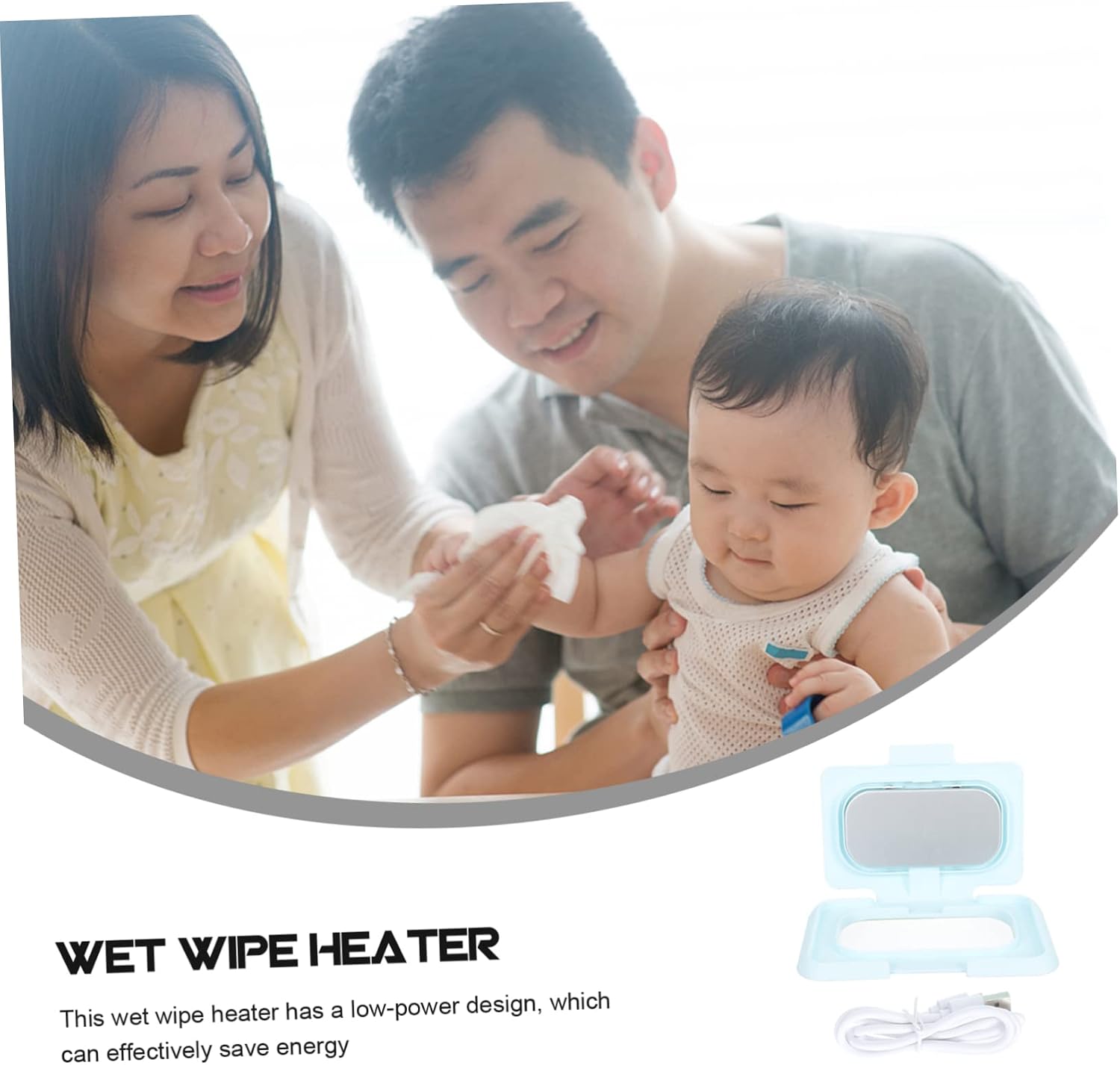 Portable Baby Wet Wipe Warmer Compact Tissue Heater for Car and Home Adjustable Temperature Baby Supplies Design for Convenient Use