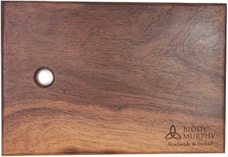 Biddy Murphy Irish Gifts Walnut Mini Hardwood Chopping & Cutting Board, 9" x 6" Sustainable Irish Hardwood, Reversible, Made in Ireland