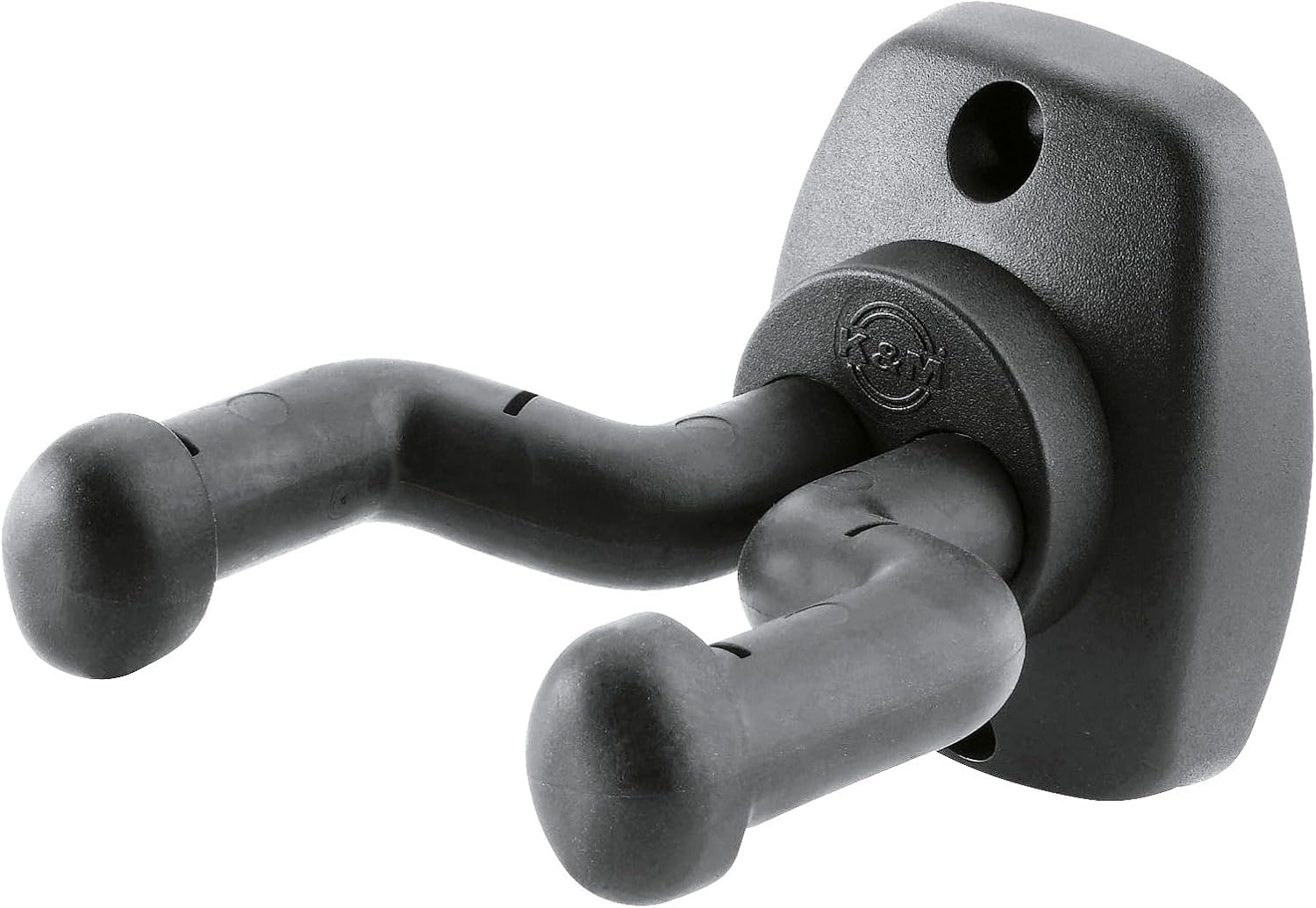 K&M König & Meyer 16240.000.55 Guitar Wall Mount Hanger | Creative Display and Storage | Patented Flexible Hook/Clamp | Fits Most Guitar Shapes | Sturdy and Durable | German Made | Black
