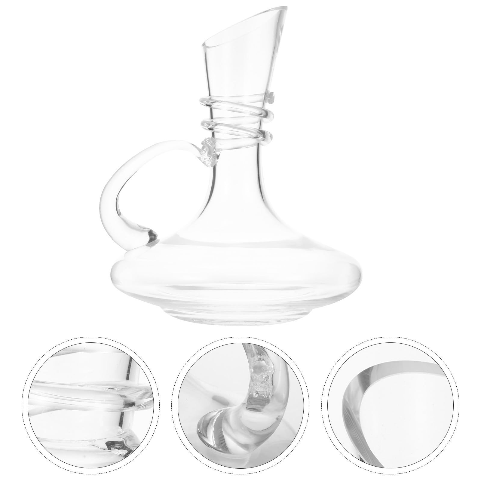 Artibetter Carafe à Vin en Verre 1600ml Fond Plat et Bec Verseur pour Décantation Rapide, Facile à Nettoyer, Amateurs de Vin