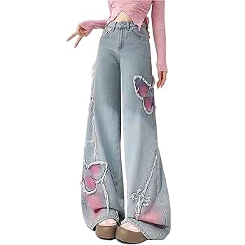 デニム・ジーパン THE MUSEUM VISITOR BUTTERFLY PRINTED DENIM PANTS LIGHT BLUE BUTTERFLY PRINTED DENIM PANTS (LIGHT BLUE) : THE MUSEUM VISITOR