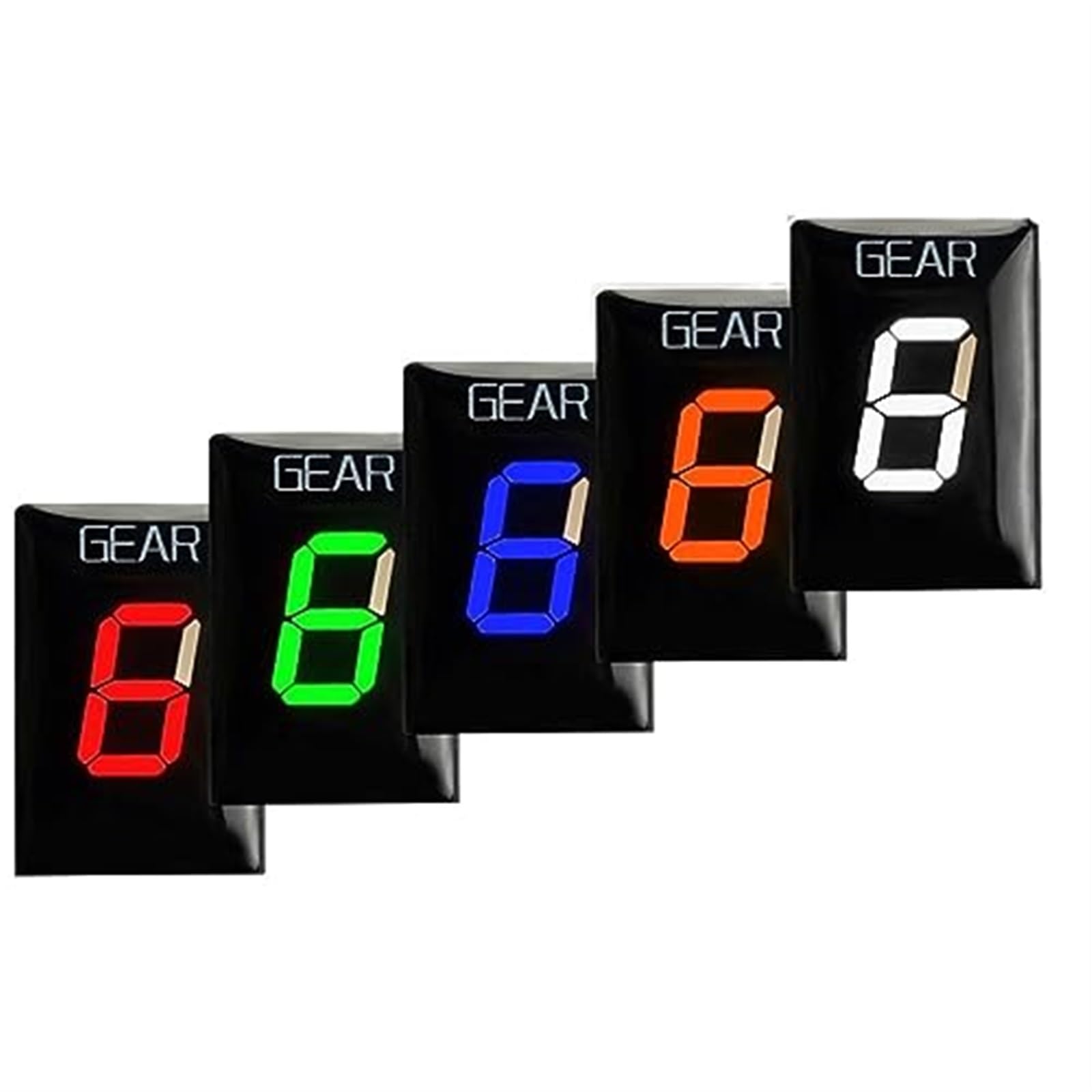 Moto 1-6 Velocità Indicatore di Marcia Meter Accessori Moto, for YZF-R1 YZF-R6 YZF-R6s YZF R1 R6 R6S YZFR1 YZFR6 Indicatore di marcia della moto(BLACK Red)