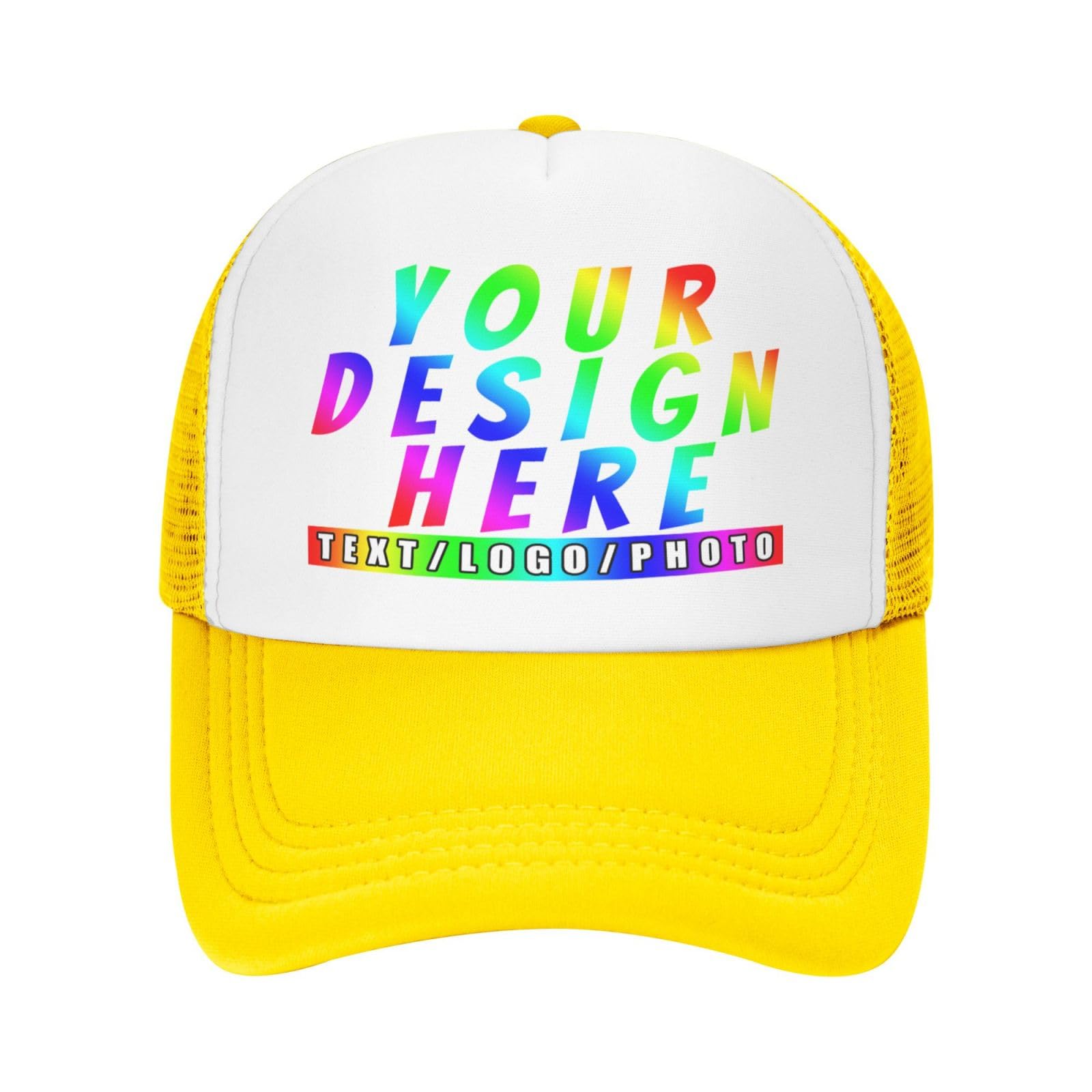 DQHXTK Custom Hat Logo, Personalized Baseball Cap, Customized Kids Sun Hats,Mens Summer Trucker Cap, Outdoor Sport Ponytail Cap, Personalised hat, DAD/Mom Gifts