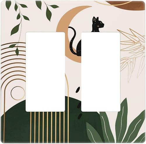 Miniatura 20 de Cubierta de Interruptor de Luz de Palanca de 1 Gang con Estampado de Bosque de Pinos Rústico Campestre, Cabaña Lodge Granero Bosque Forestal de