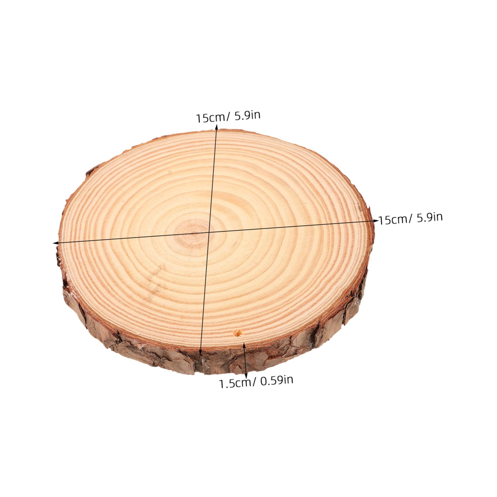 Gadpiparty 5pezzi Fette Di Legno Grezzo Rotonde Per Decorazioni Fai Da Te Dischi Di Legno Per Artigianato Superficie Liscia Per Dipingere