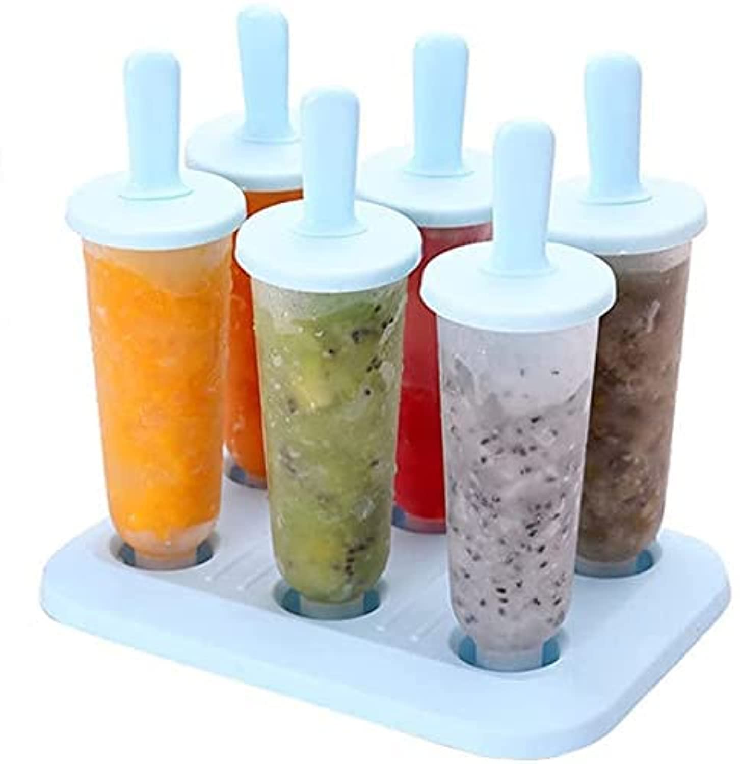 Zollyss Round Shaped Popsicle Molds Set - 6 Pack Mold, BPA Free Ice Mold For Ice Pop, Ice Popsicles Maker Fun for Kids and Adults (B07QB7LB4K) Amazon Price History, Amazon Price Tracker