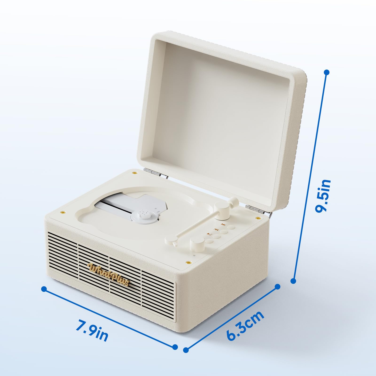 C300PRO Lecteur CD avec haut-parleur Bluetooth, son haute fidélité, contrôle par application, affichage magnétique pour photos et broches, lecteur de musique de bureau rétro, cadeau pour les
