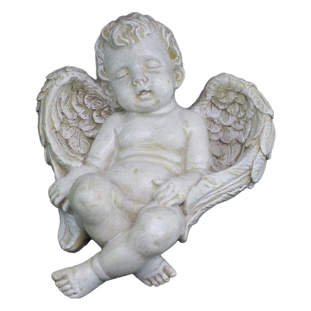 mophrati Lovely Angel Sculpture Cherub Statue Figurine Indoor And Outdoor