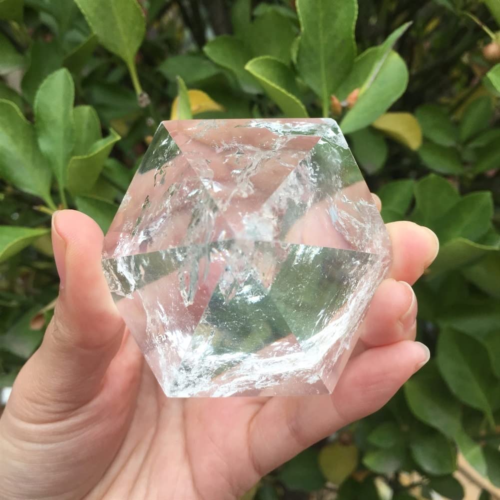 六角形の水晶ポイント原石 虹の光も顔を出す 神秘的エナジー 記念日