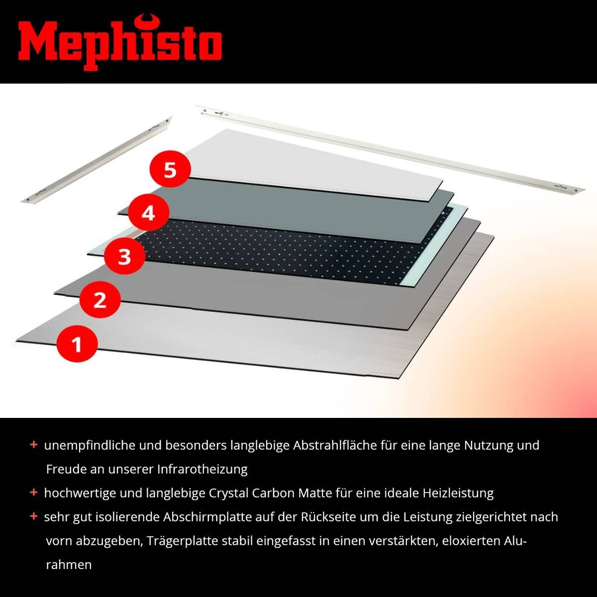 Mephisto Calefacción por infrarrojos, calefacción de pared y techo, ahorro de energía, calefacción eléctrica, incluye control remoto y termostato, control de aplicaciones Wi-Fi 300-1200 W, potencia en