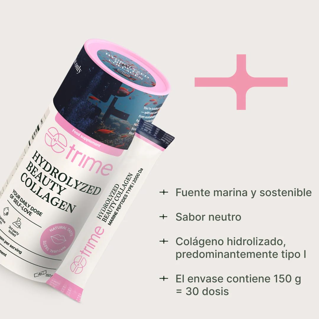 TRIME Collagene Marino Idrolizzato Tipo I 30 Stick da 5 g Gusto Neutro