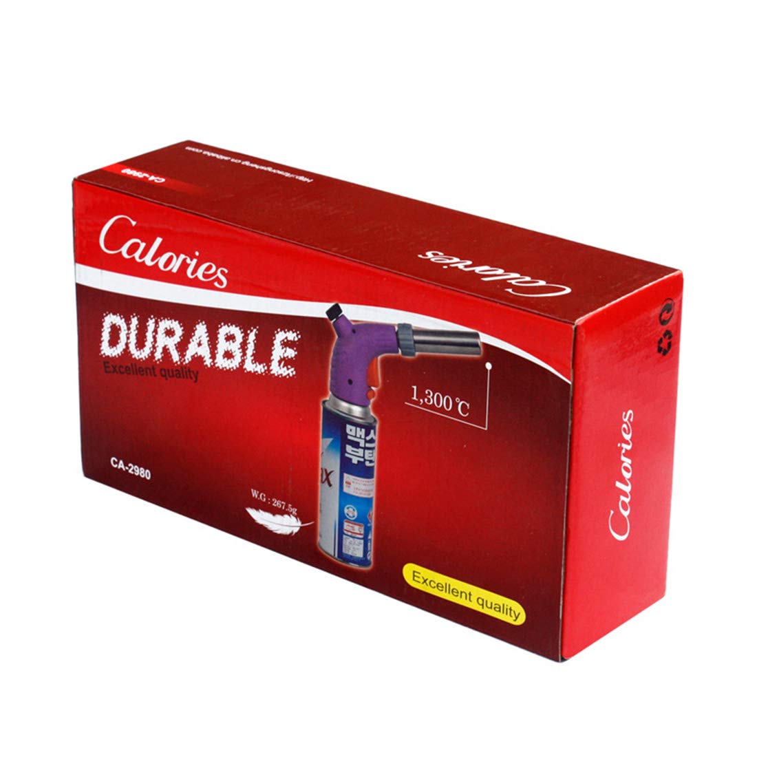 Souffle Torche Butane CoupeTe Rechargeable Torche a Gaz Utilisation pour La Cuisson par Soudage par Allumage (Gaz Butane Non Inclus)