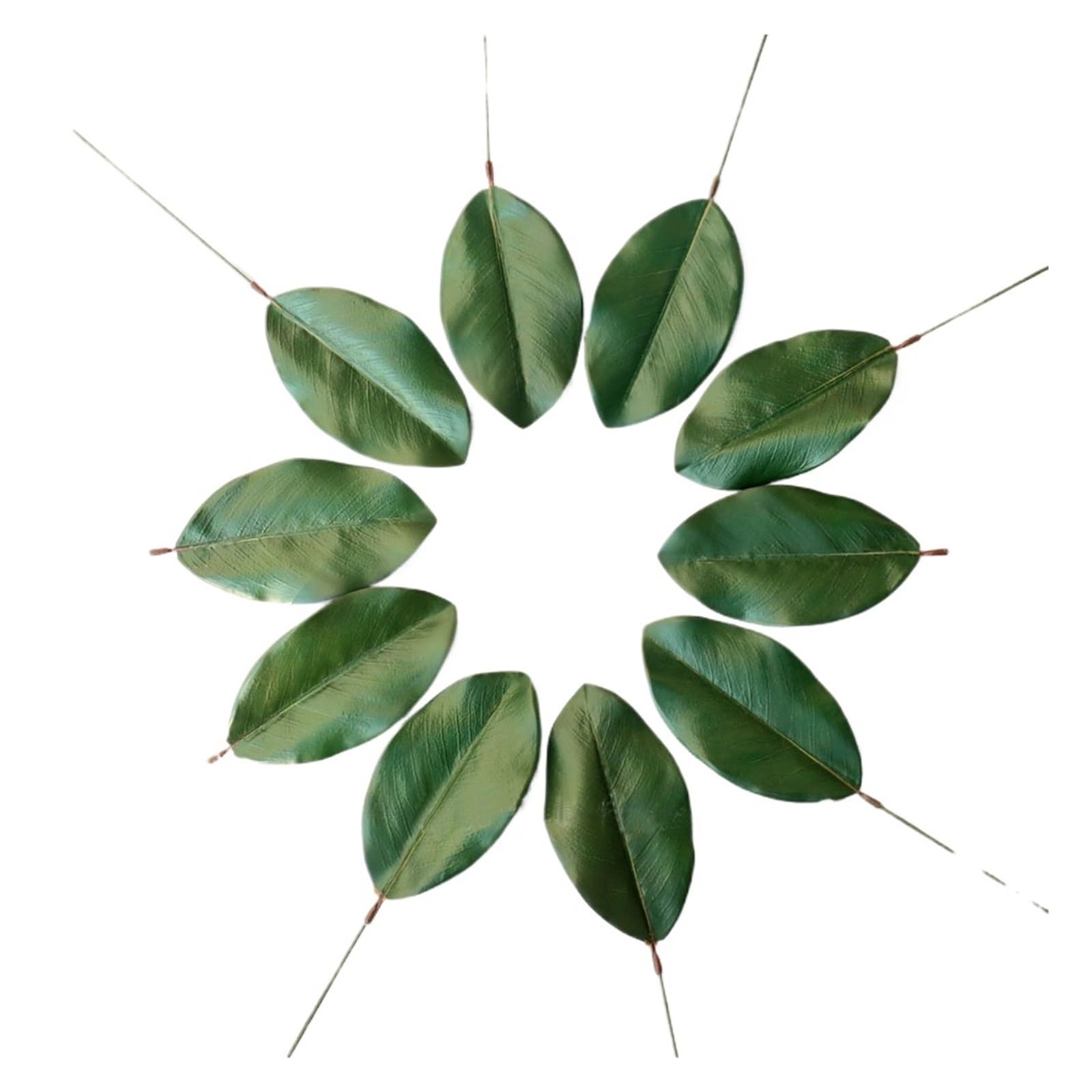 Casetlong 10Pcs Artificial Leaves Green For Bouquets Decoration Wedding Flower Arrangement Decorative