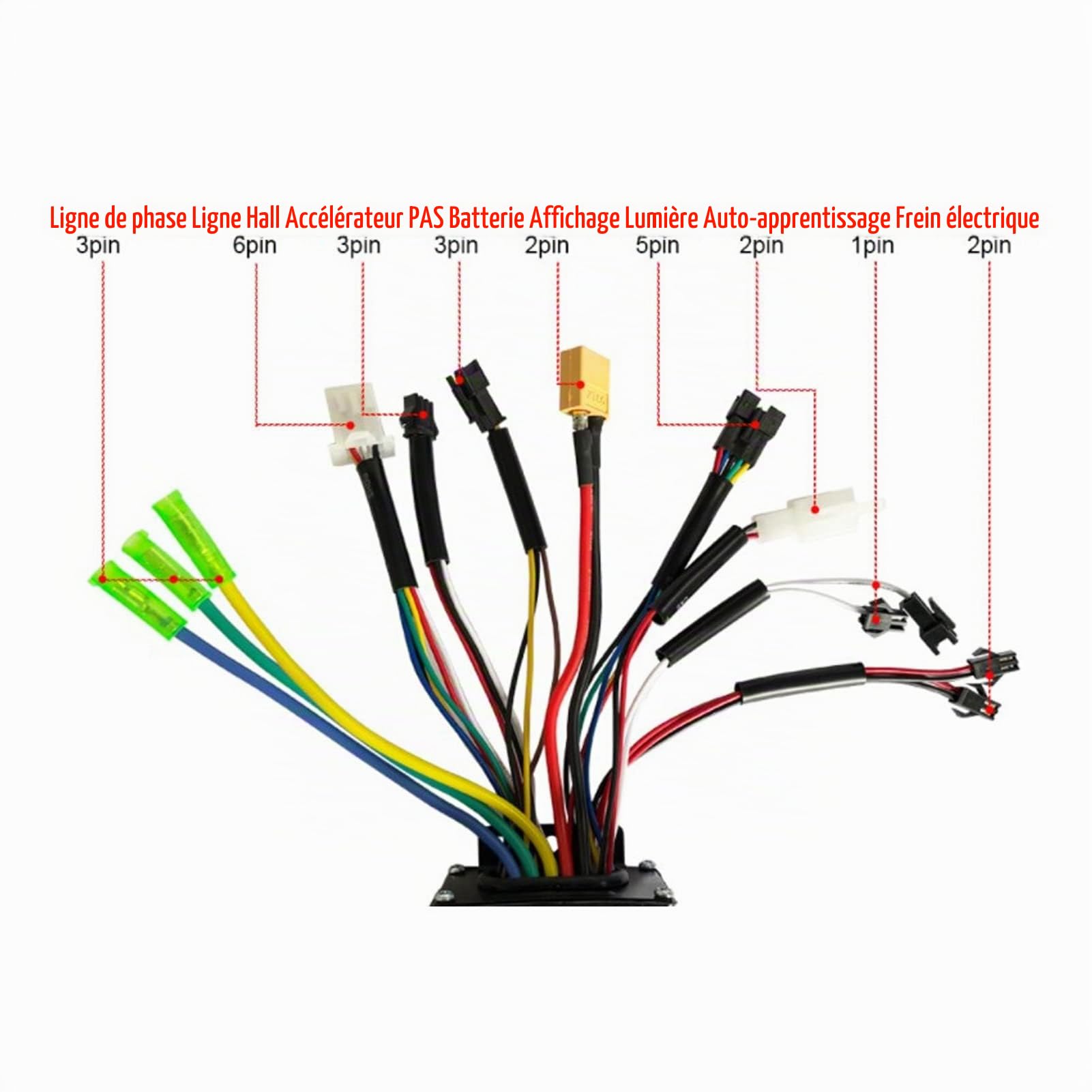 BuyWeek Kit de contrôleur de Moteur sans balais pour Scooter électrique KUGOO M4, 24V 36V 48V Scooter électrique Brushless Controller V889 LCD Display Meter Set