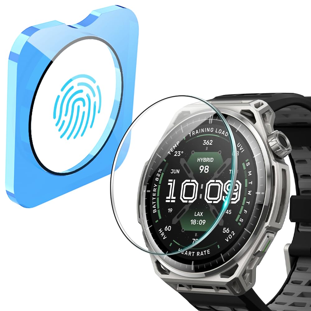 Lemxiee 2 pieza Cristal Templado para Amazfit Balance 3 Protector pantalla Vidrio templado