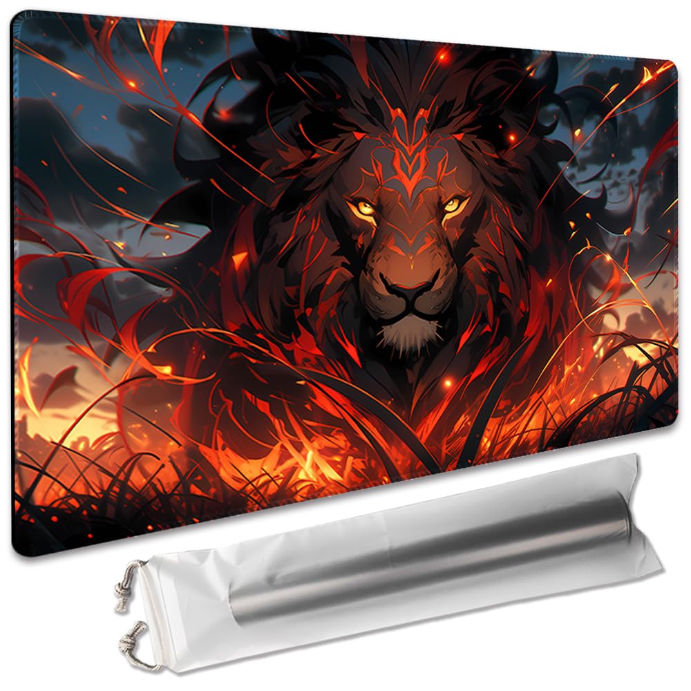 Board Game 14x24in MTG Playmat Compatible for OCG CCG RPG TCG Playmats (ONE-Lion 3) — image 1