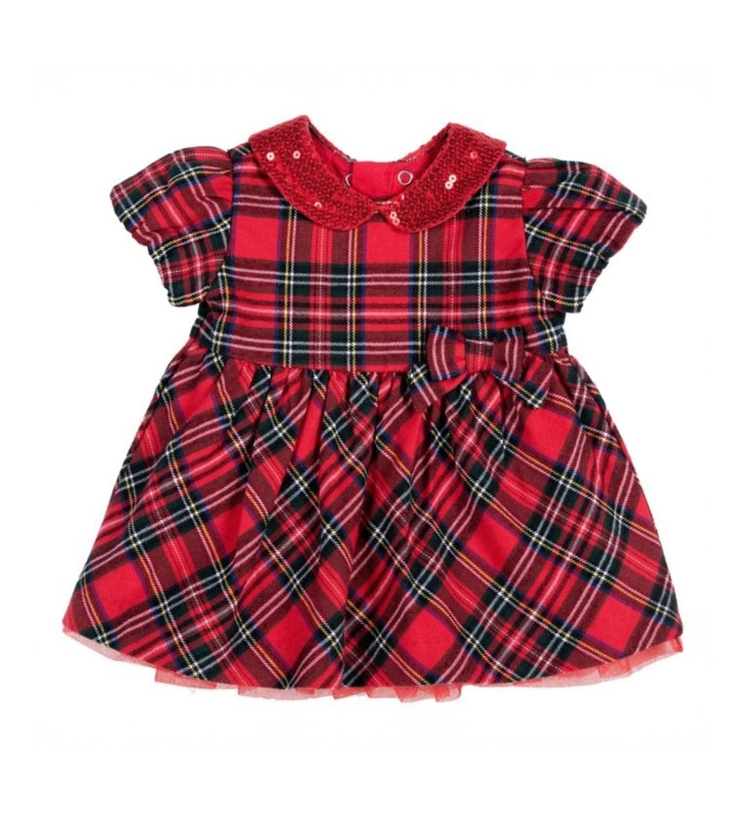 Chicco Abito Vestito Natale Bambina 18 Mesi - 86 cm Color Rosso - Fantasia Scozzese