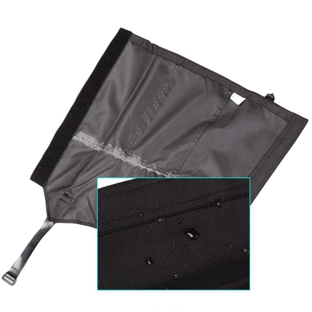 MAGARROW Outdoor Waterproof Gaiters Leg Gaiters Adult Snow Gaiters Waterproof Shoe Cover for Hiking Climbing Hiking (Black) (M, Black) - Image 2