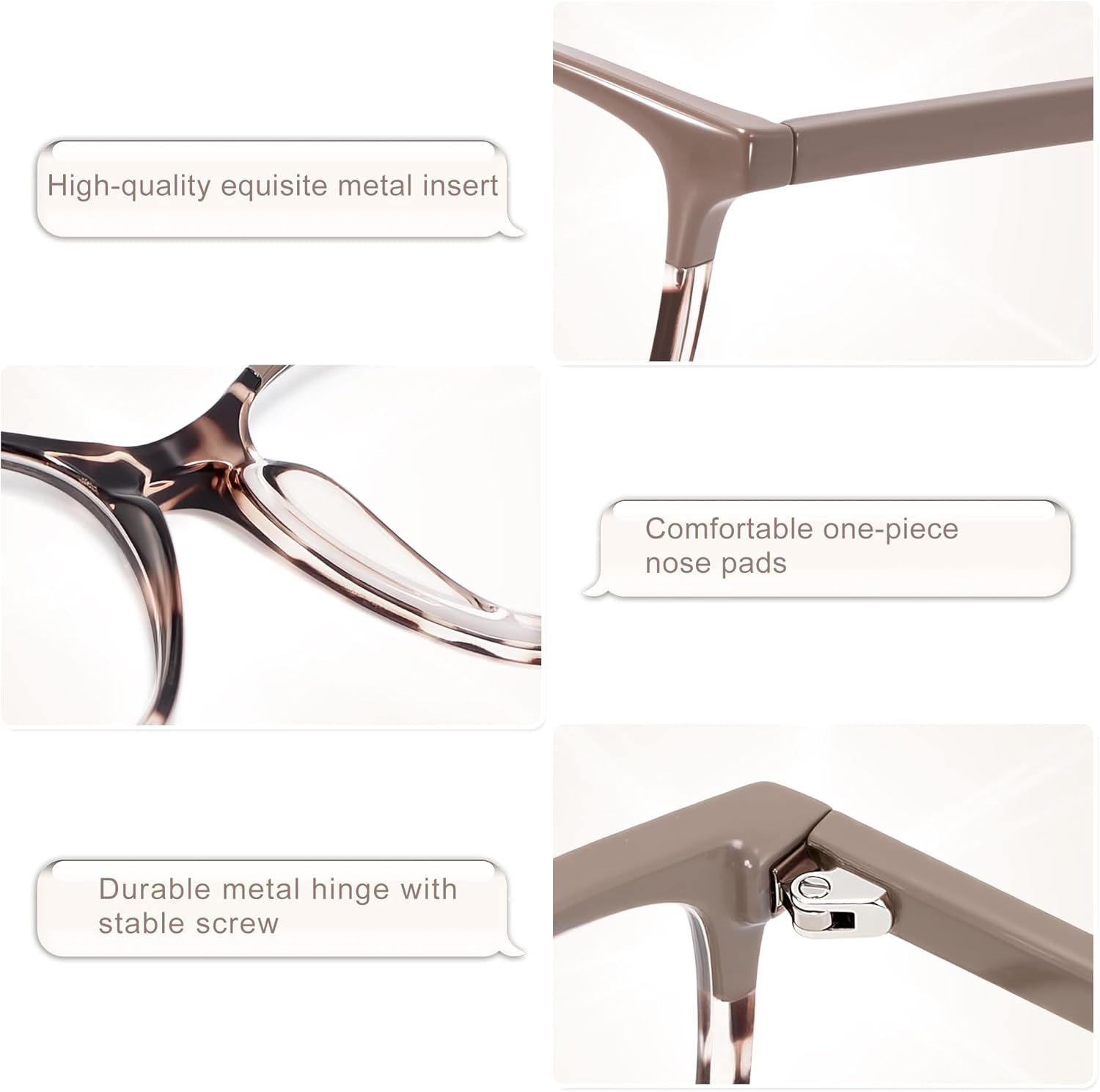 Madison Avenue Square Vintage TR90 Blue Light Blocking Reading Glasses for Women, Anti Eyestrain/Glare Computer Readers - Image 3