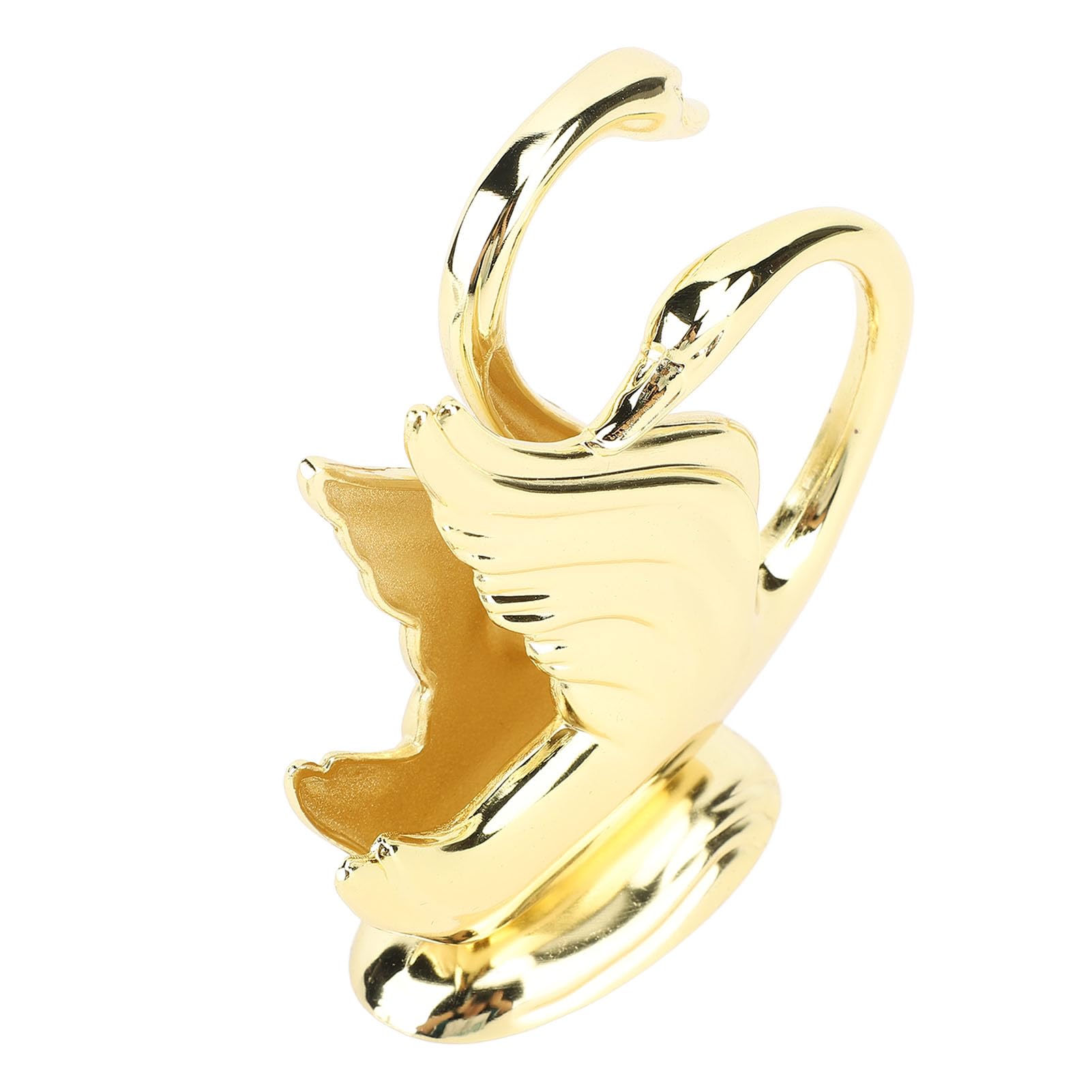 Serviettenhalter Aus Metall In Schwanenform – 2-teiliges Set In Antikgold, Handarbeit Für Den Esstisch (10x6x10 Cm)