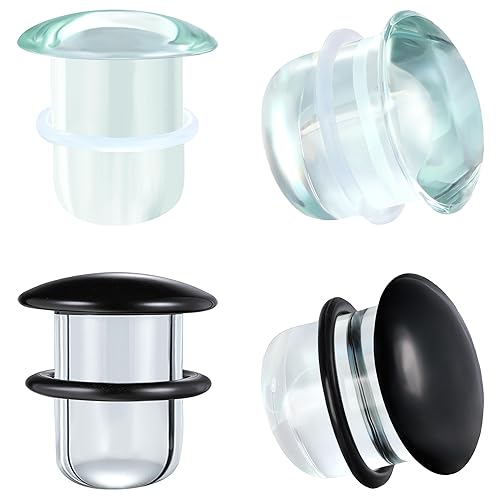 Glass Ear Stretching Kit Single Flare Plugs & Rubber Rings